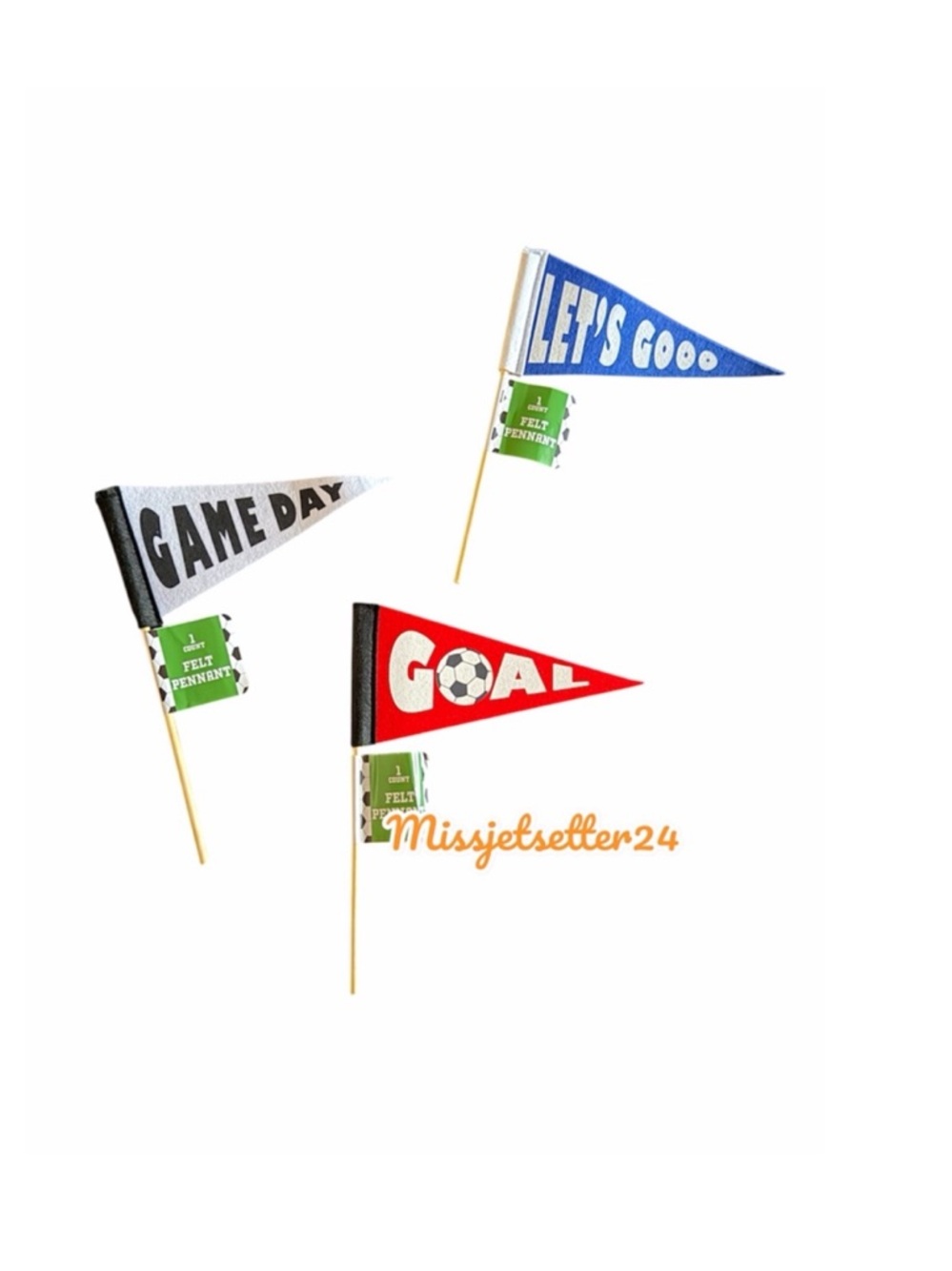 Target Soccer Felt Pennant Let’s Go Game Day Goal New